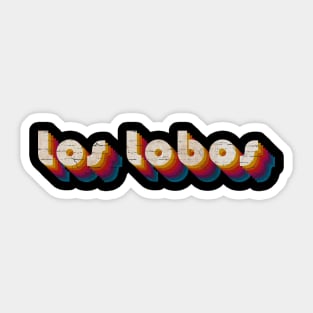 retro vintage Los Lobos Sticker